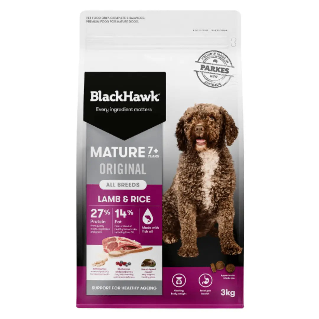 Black Hawk Dog Food Mature Lamb & Rice - Kellyville Pets