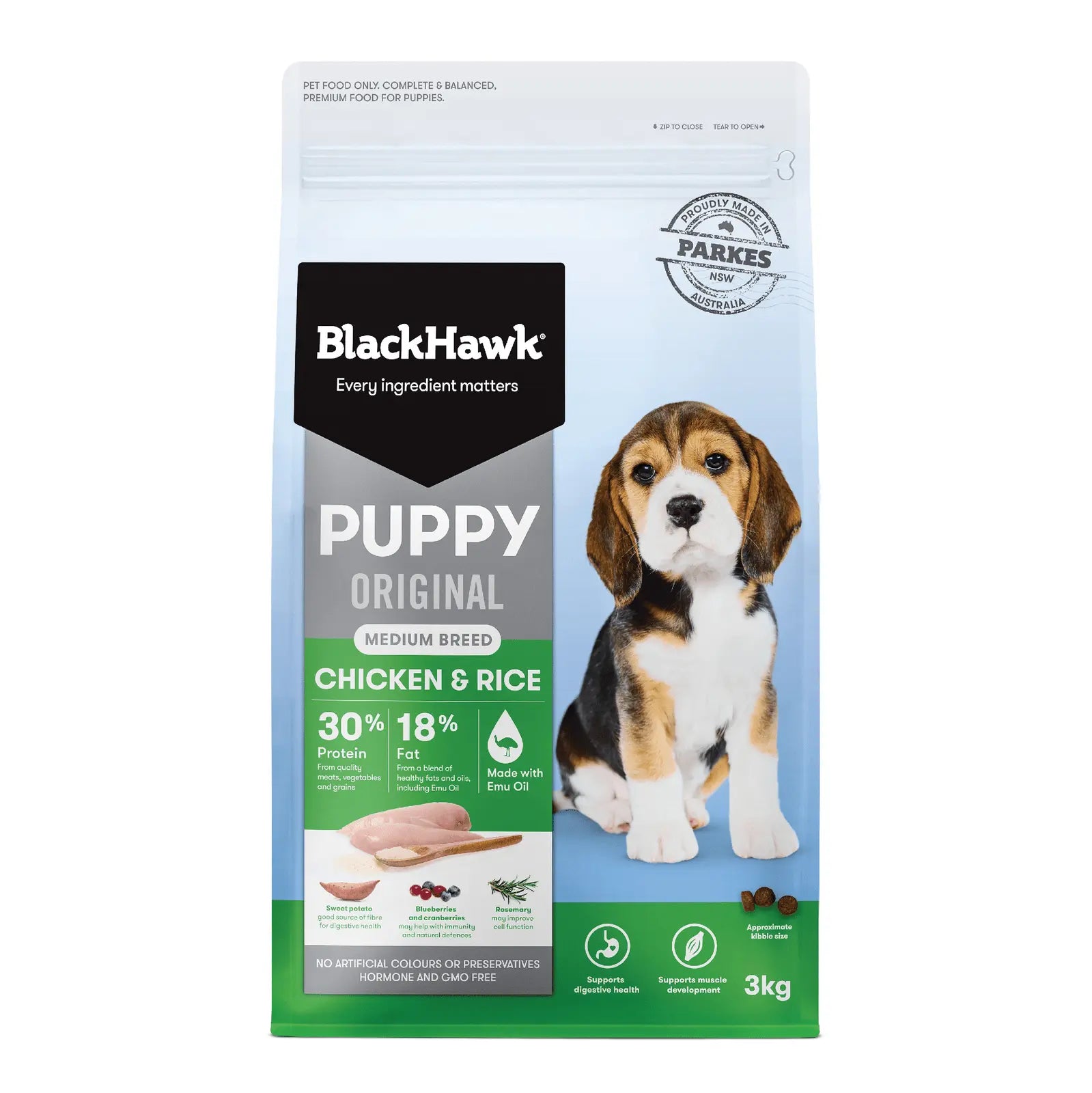 Black Hawk Dog Food Puppy Medium Breed Chicken & Rice - Kellyville Pets