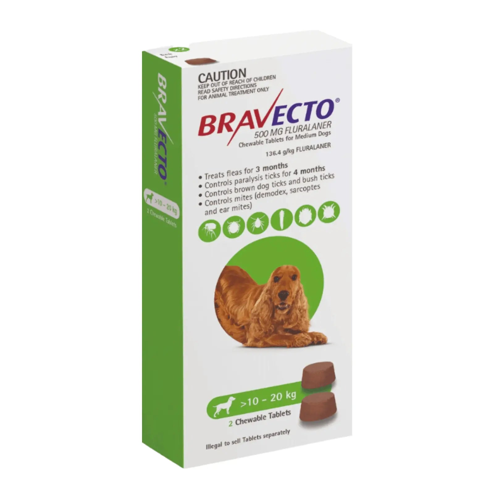 Bravecto Dog Chewable Flea & Tick Treatment - Kellyville Pets