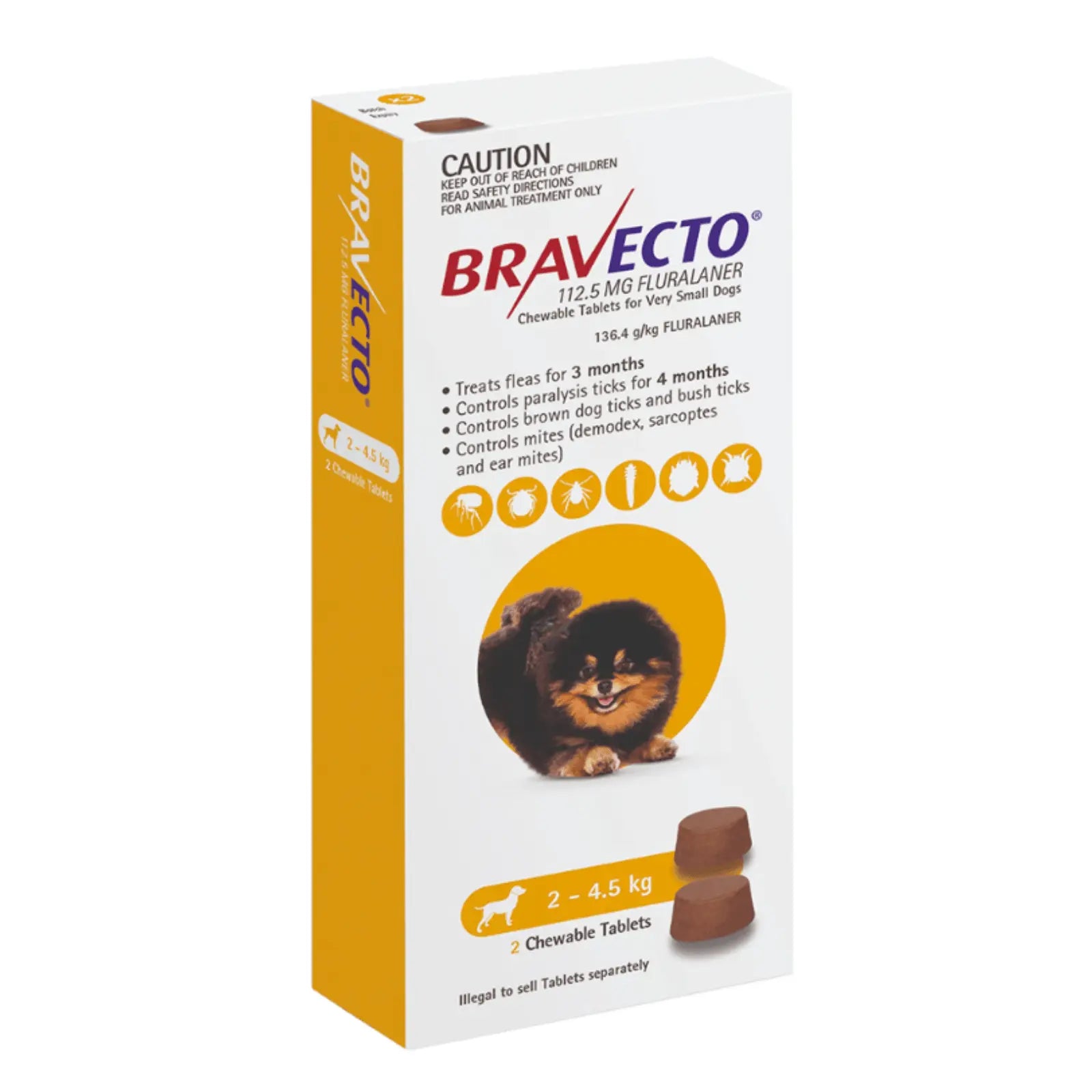 Bravecto Dog Chewable Flea & Tick Treatment - Kellyville Pets