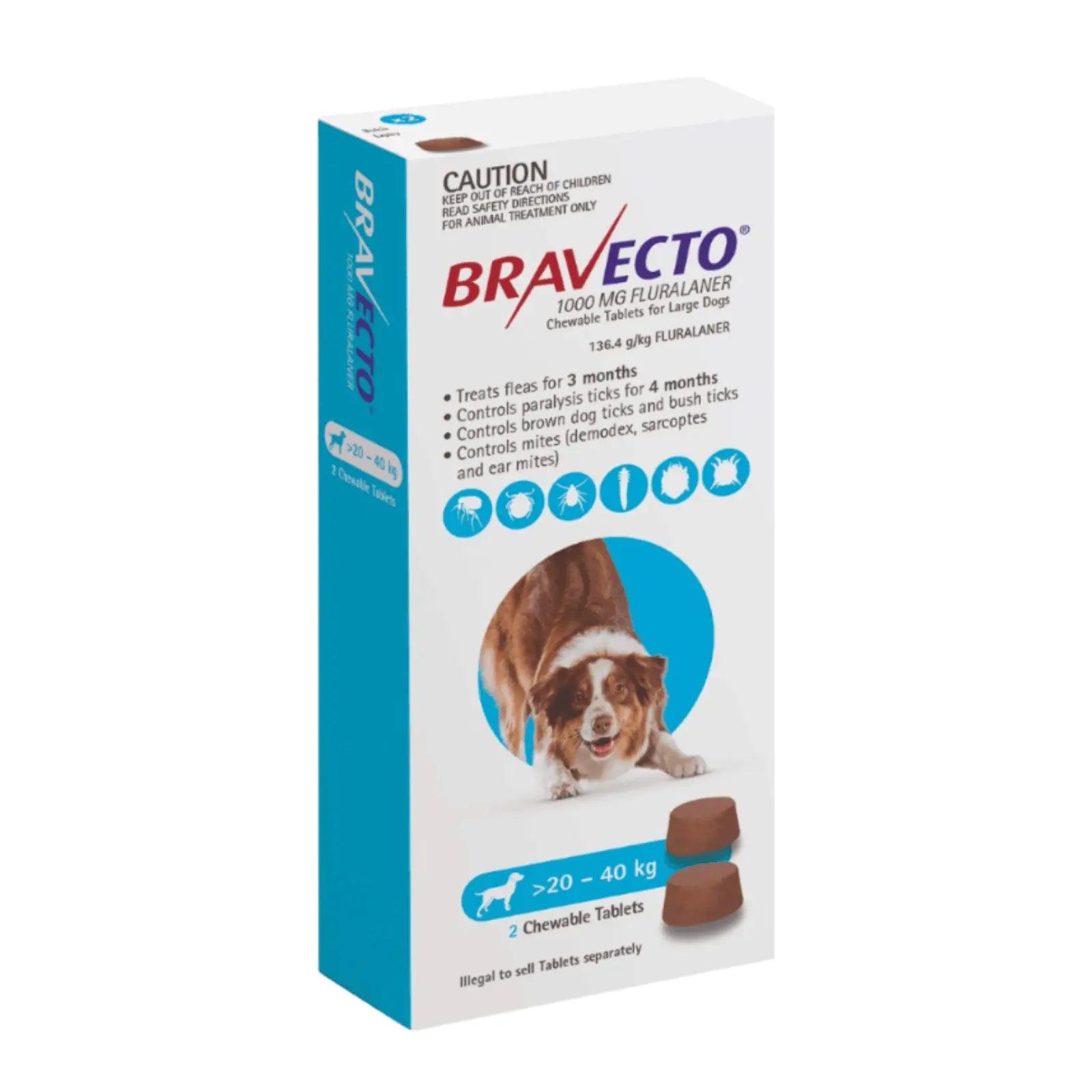 Bravecto Dog Chewable Flea & Tick Treatment - Kellyville Pets