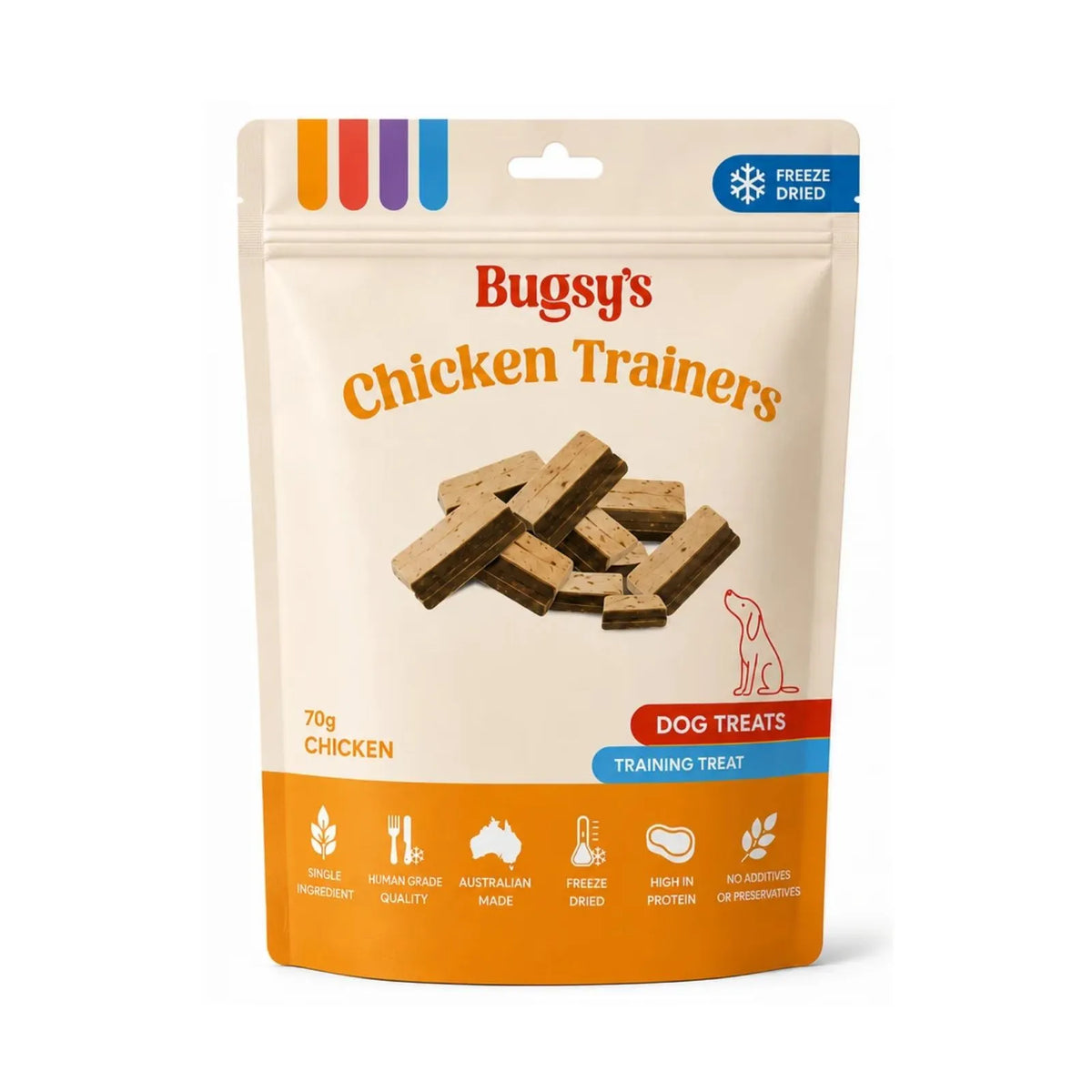Bugsy's Freeze-Dried Chicken Training Treats - 70g
