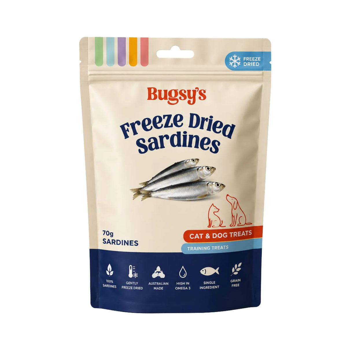 Bugsy's Freeze-Dried Sardines Cat & Dog Treats