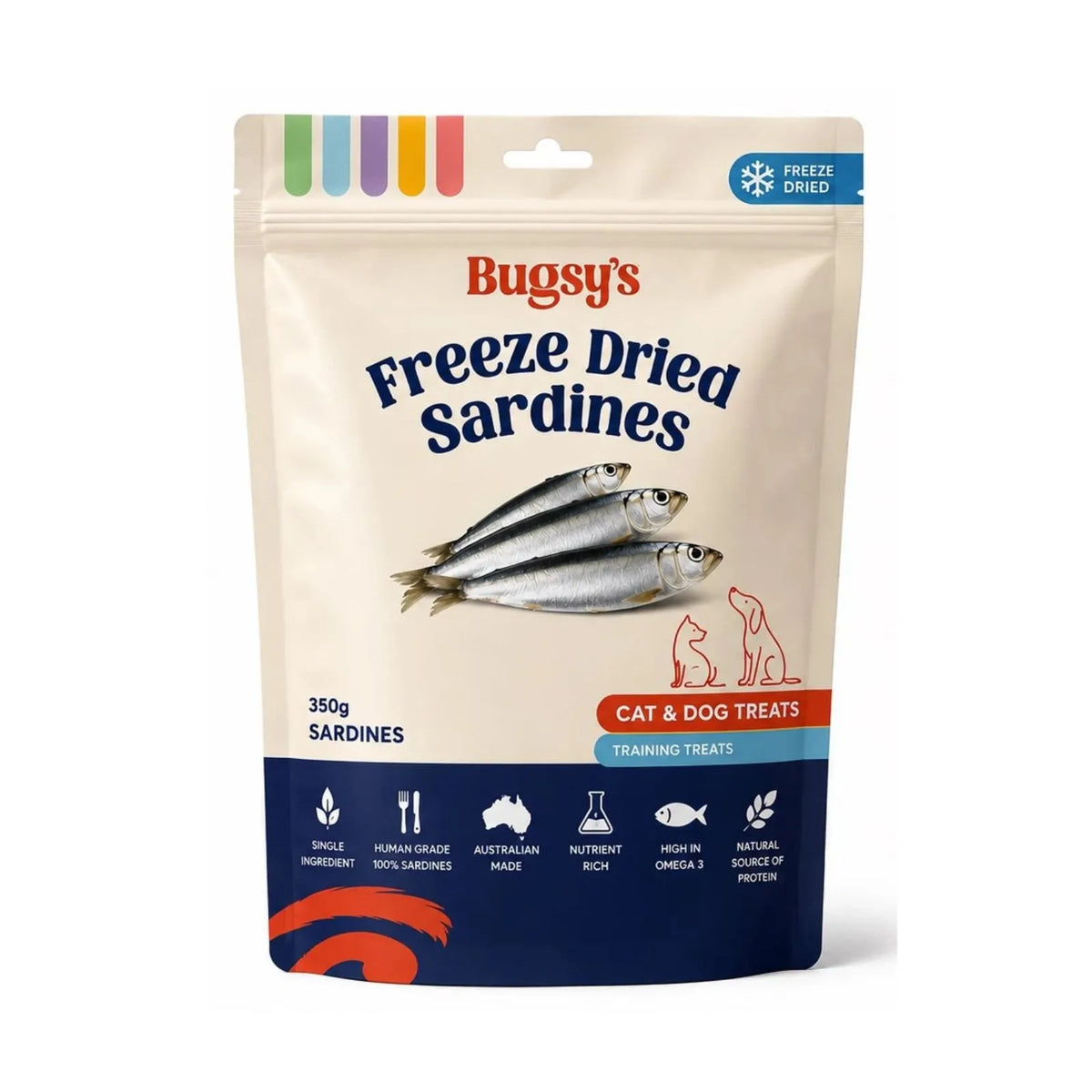 Bugsy's Freeze-Dried Sardines Cat & Dog Treats