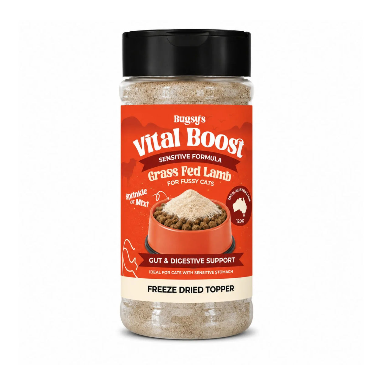 Bugsy's Vital Boost Sensitive Formula Grass Fed Lamb for Cats - 120g