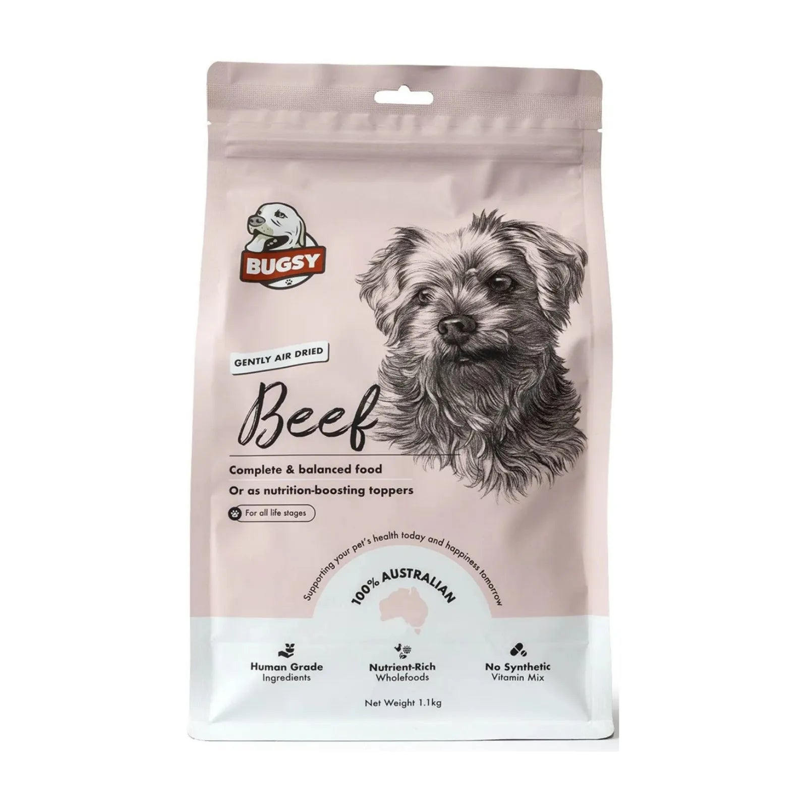 Bugsy's Air-Dried Complete & Balanced Food for Dog - Beef