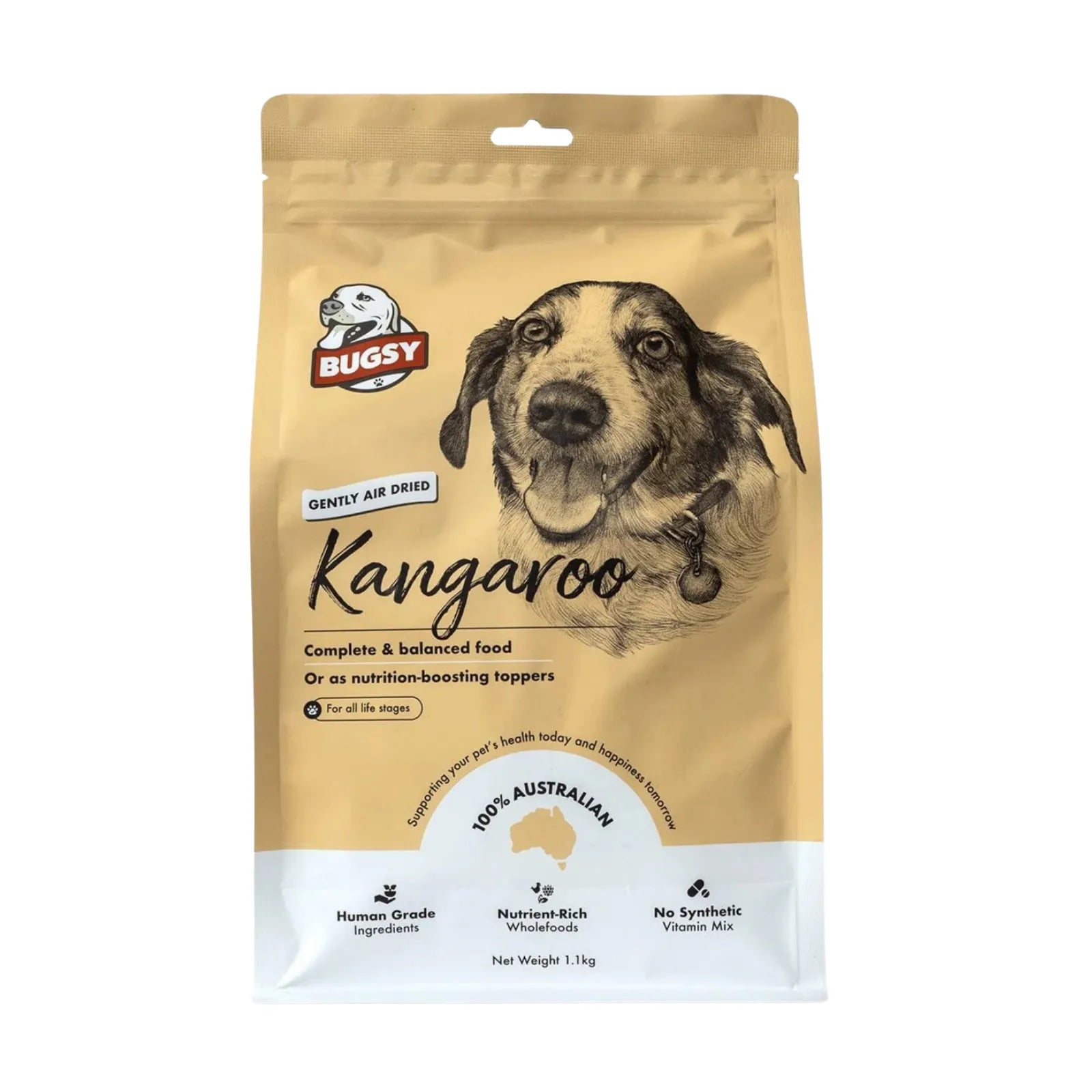 Bugsy's Air-Dried Kangroo Complete & Balanced Food for Dogs