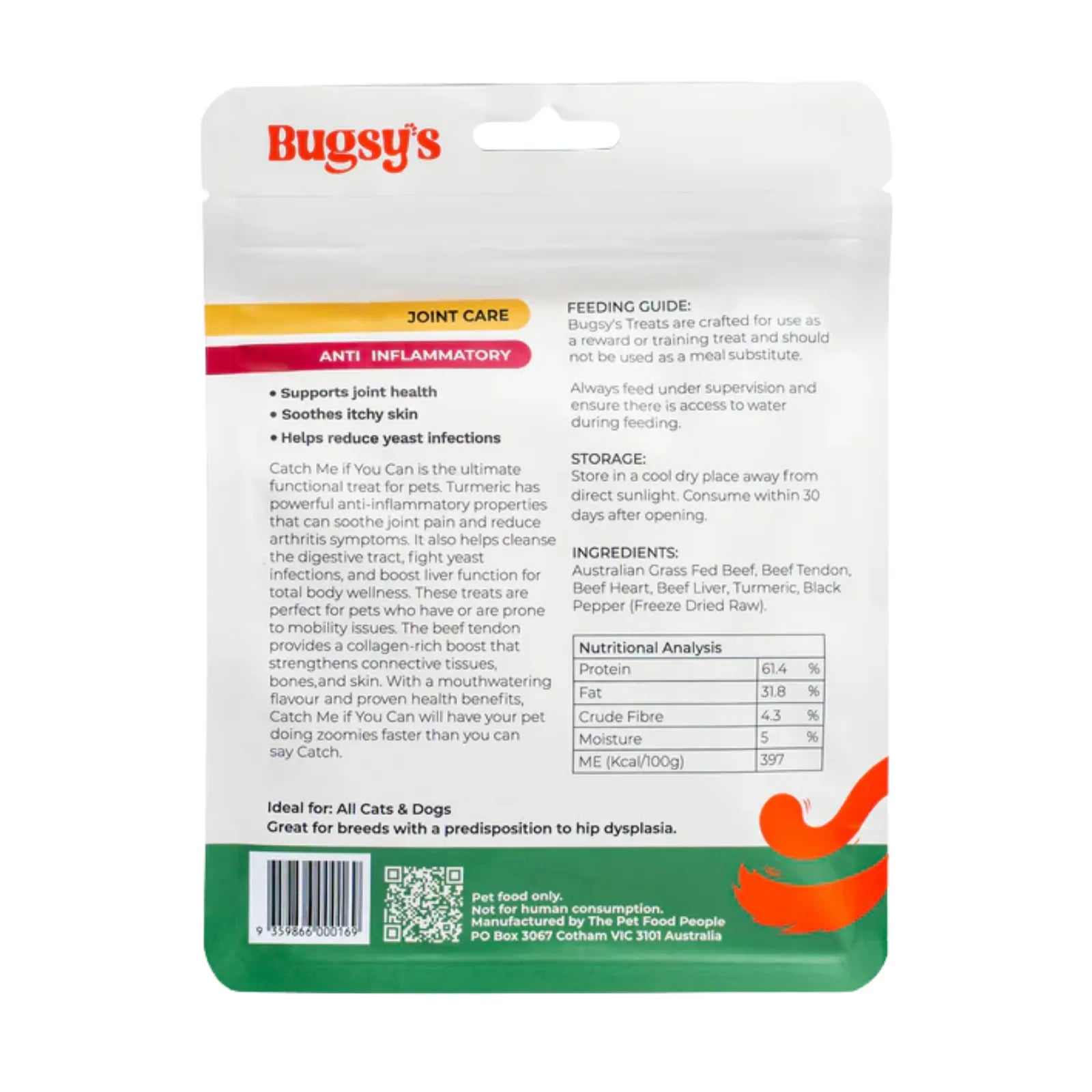 Bugsy's Freeze-Dried Joint Care Beef & Turmeric Dog & Cat Treat