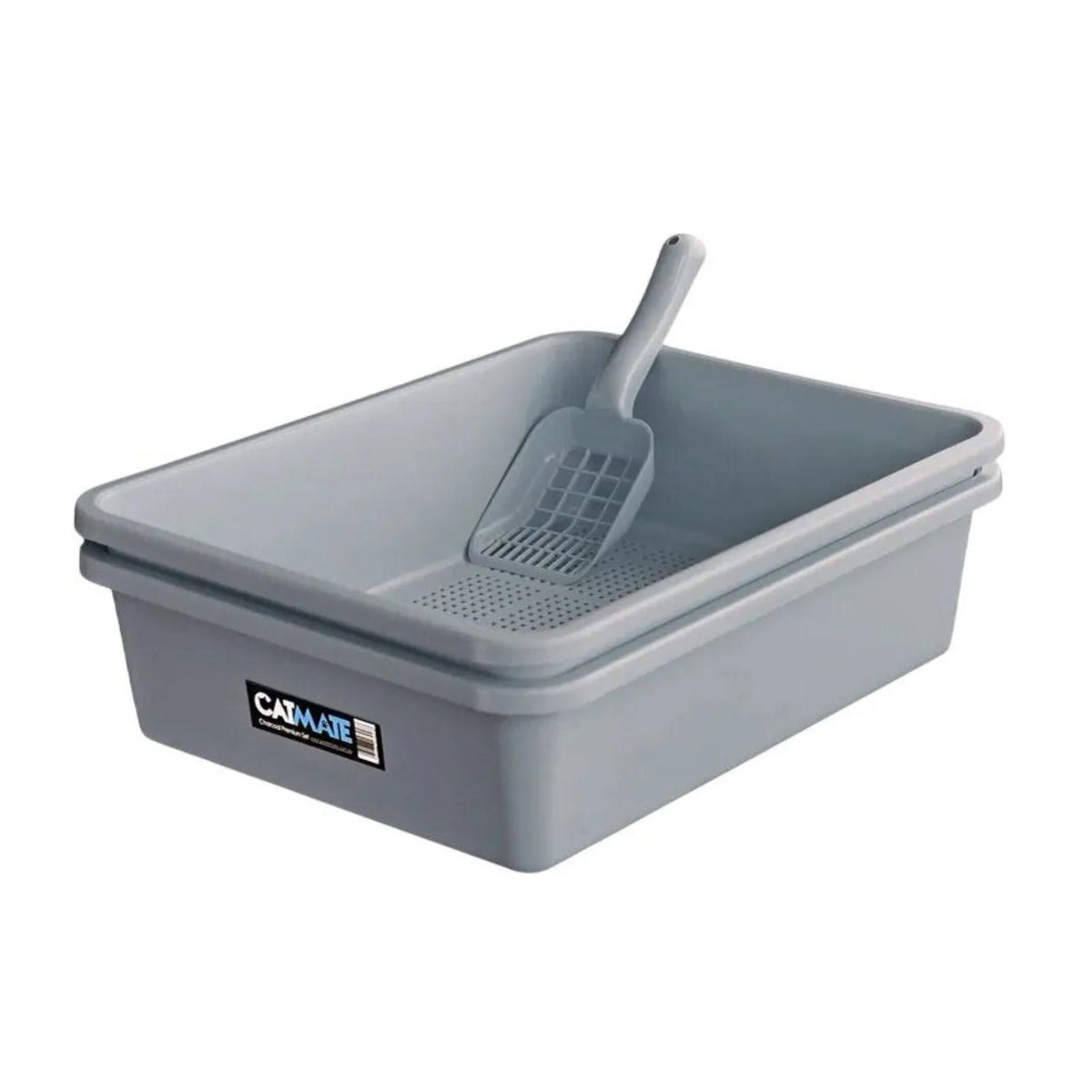 Catmate Litter Tray 3 Piece Set - Charcoal