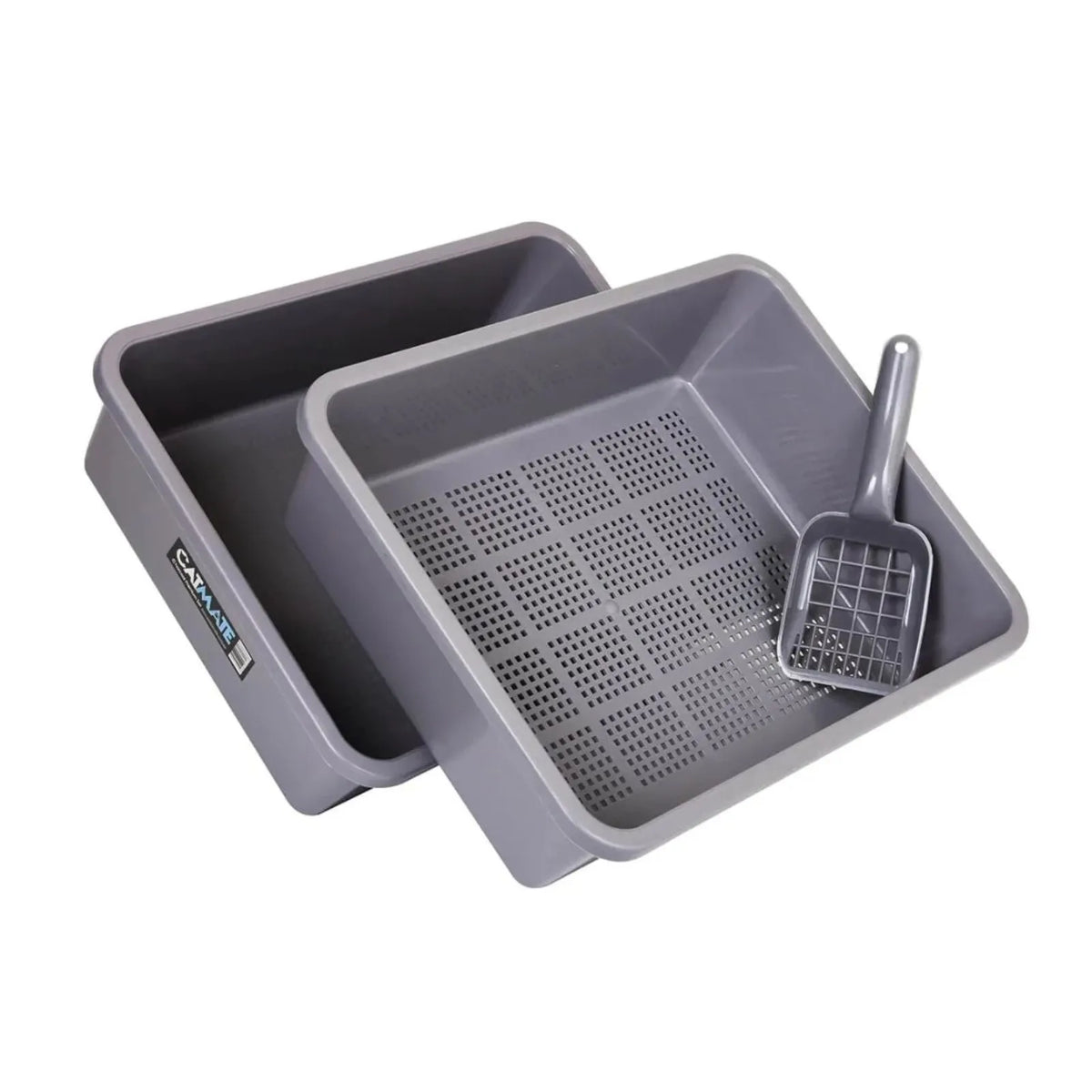 Catmate Litter Tray 3 Piece Set - Charcoal