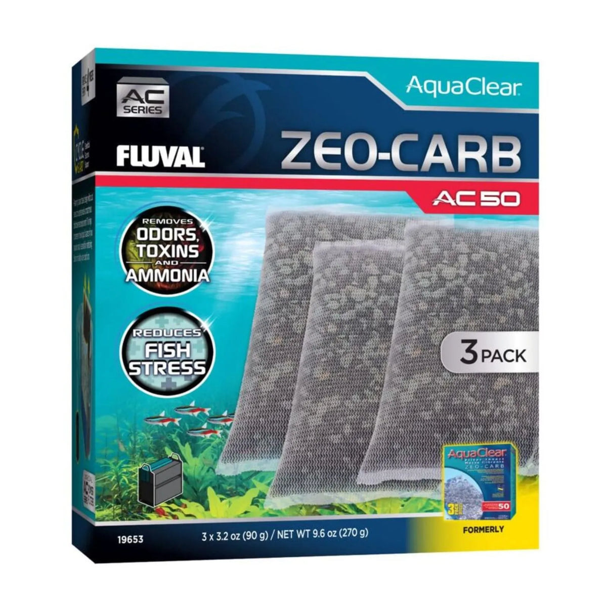 Fluval AC50 Zeo Carb Insert 3 Pack