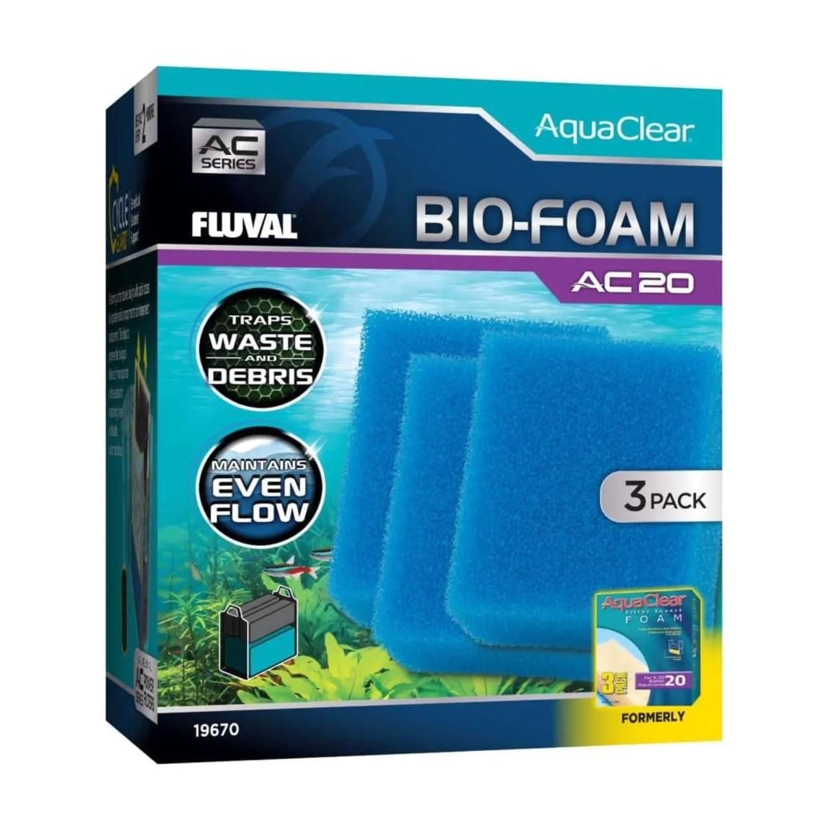 Fluval AquaClear Bio-Foam 3 Pack