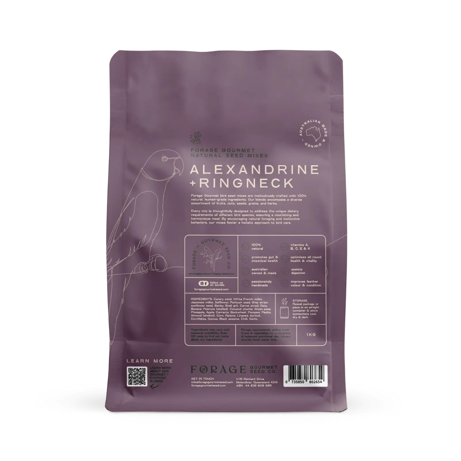 Forage Gourmet Alexandrine & Ringneck Food - Kellyville Pets