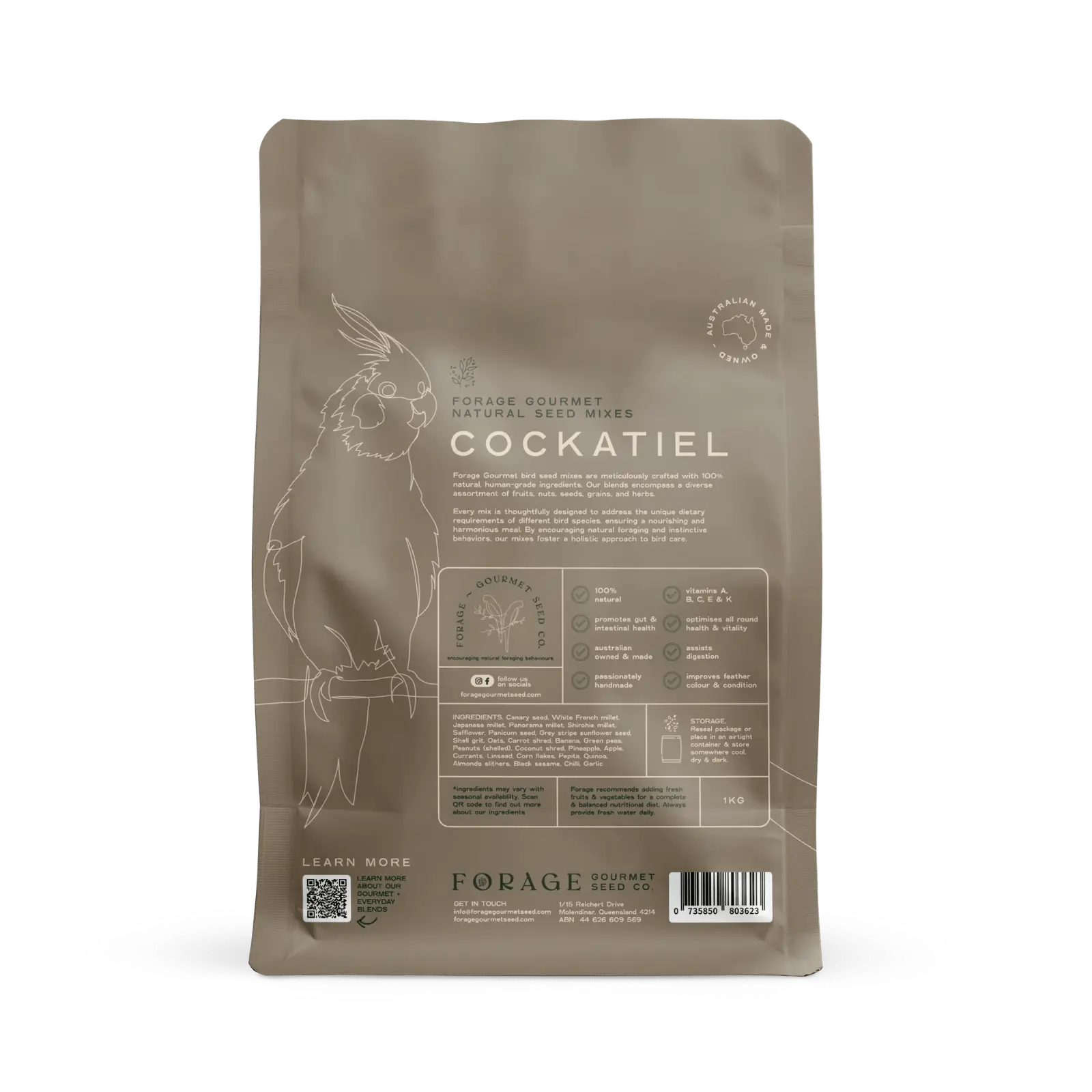 Forage Gourmet Cockatiel Food - Kellyville Pets