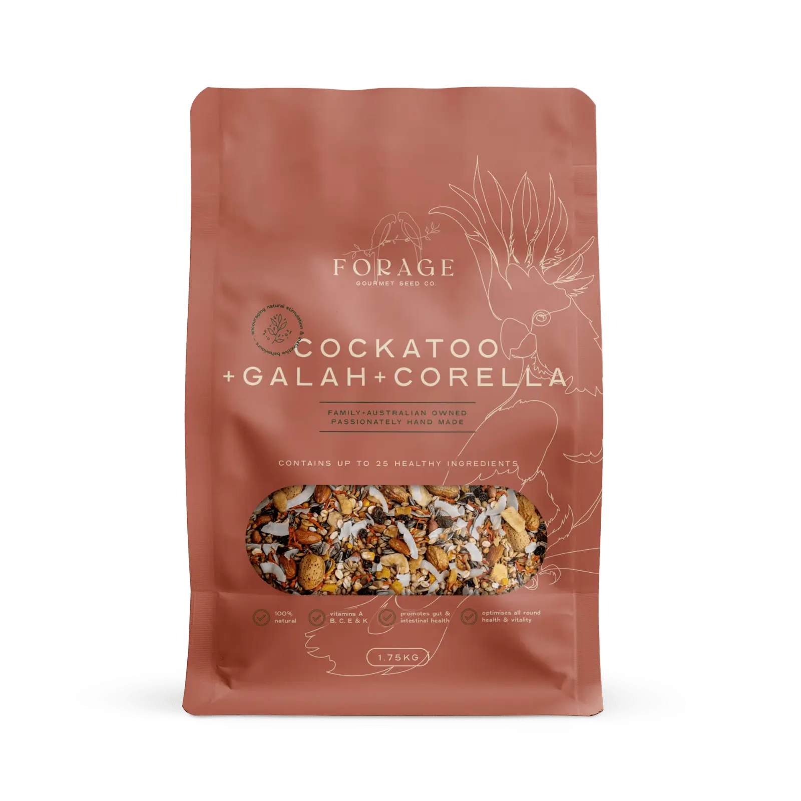 Forage Gourmet Cockatoo, Galah & Corella Food - Kellyville Pets