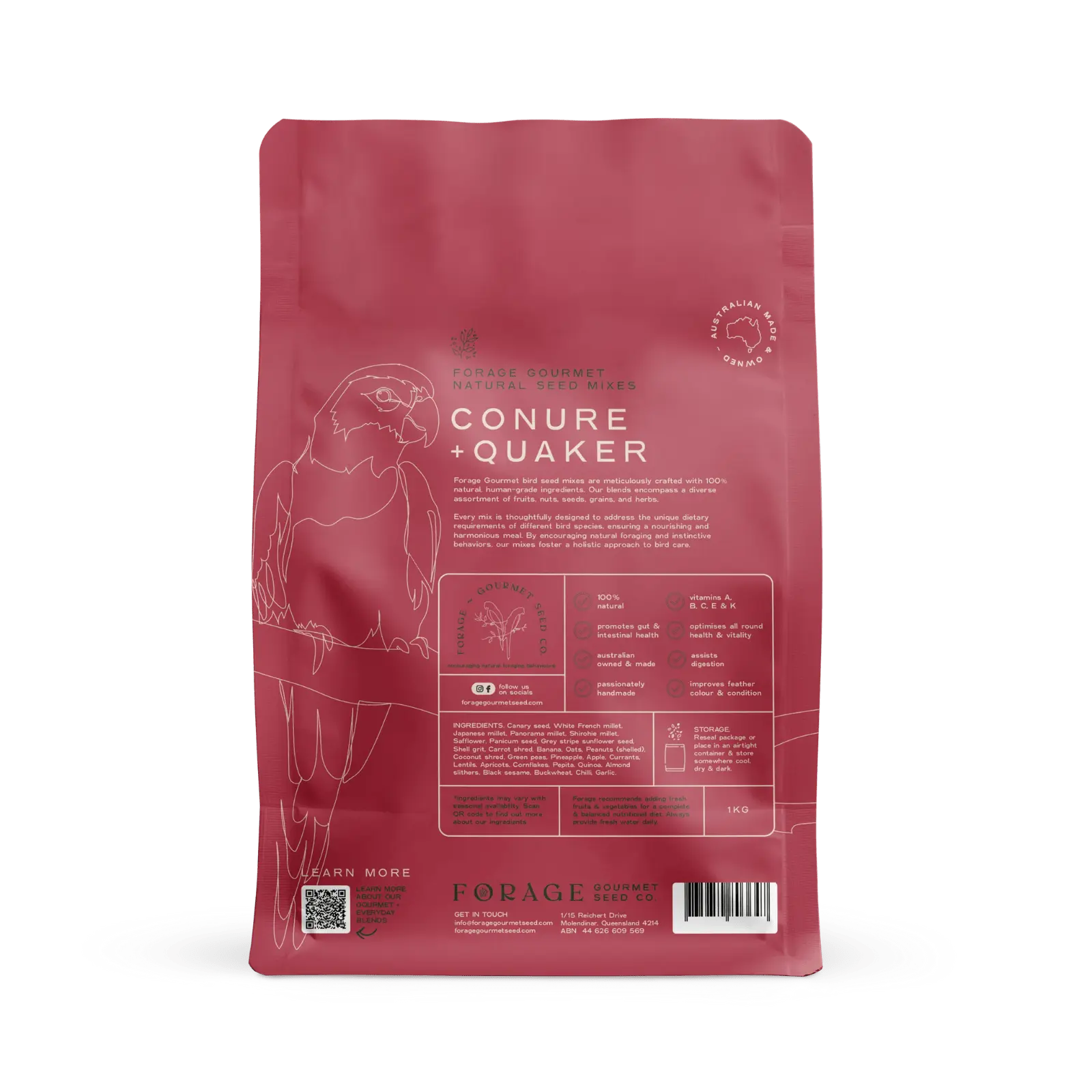 Forage Gourmet Conure & Quaker Food - Kellyville Pets