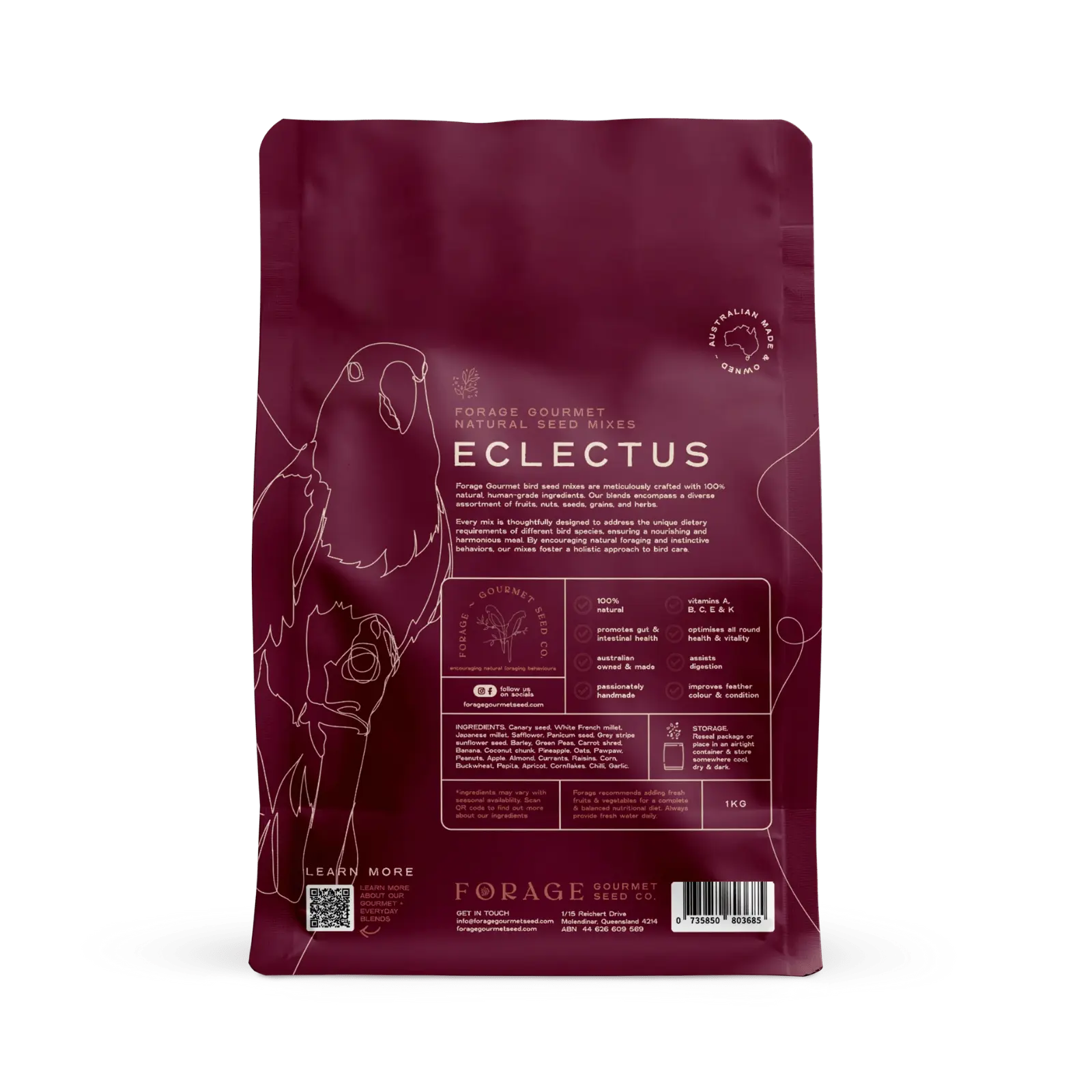 Forage Gourmet Eclectus Food - Kellyville Pets