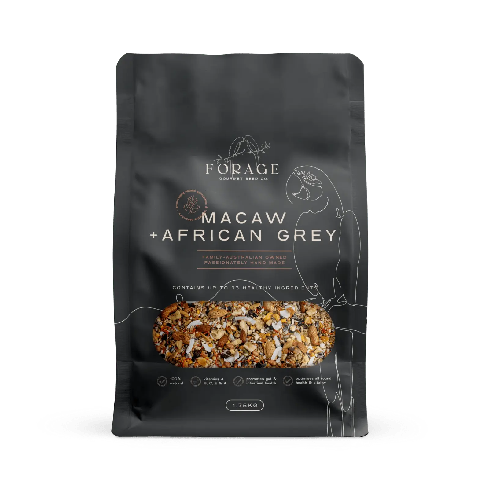 Forage Gourmet Macaw, African Grey & Amazon Food - Kellyville Pets