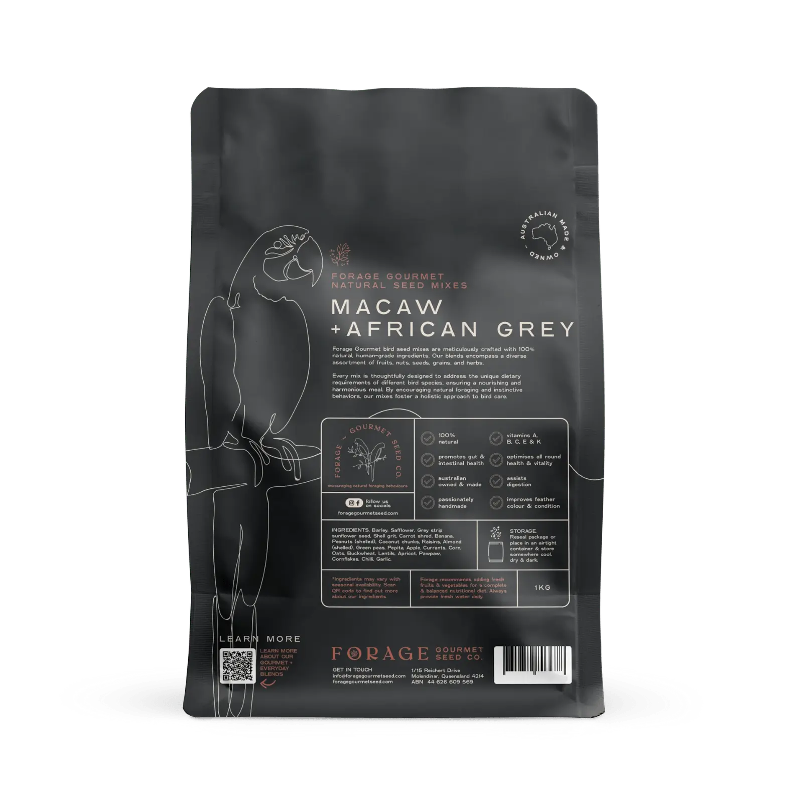 Forage Gourmet Macaw, African Grey & Amazon Food - Kellyville Pets