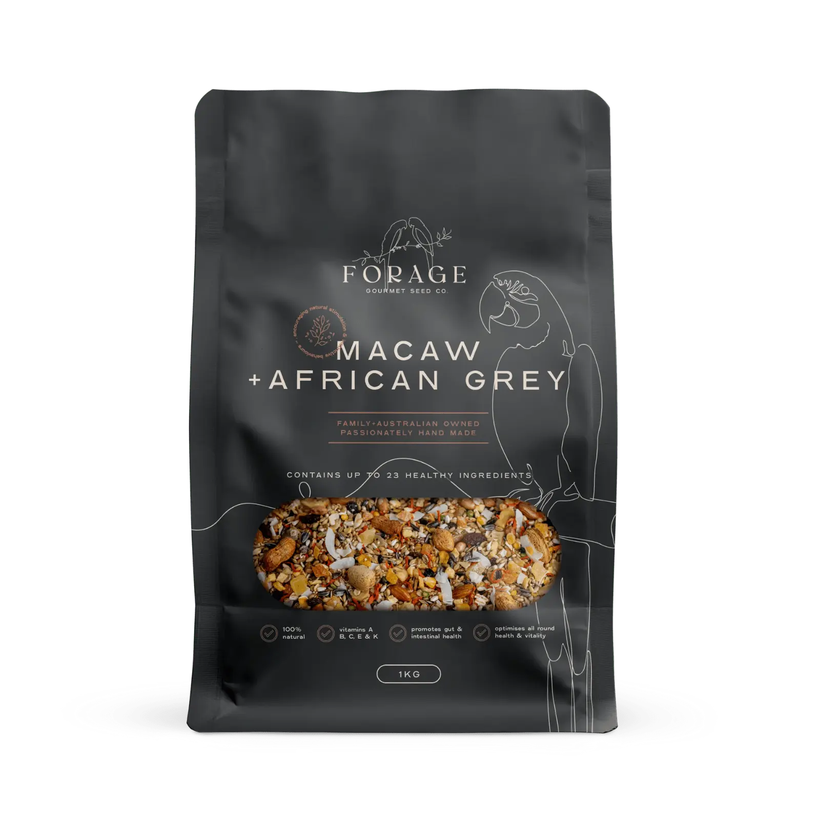 Forage Gourmet Macaw, African Grey & Amazon Food - Kellyville Pets