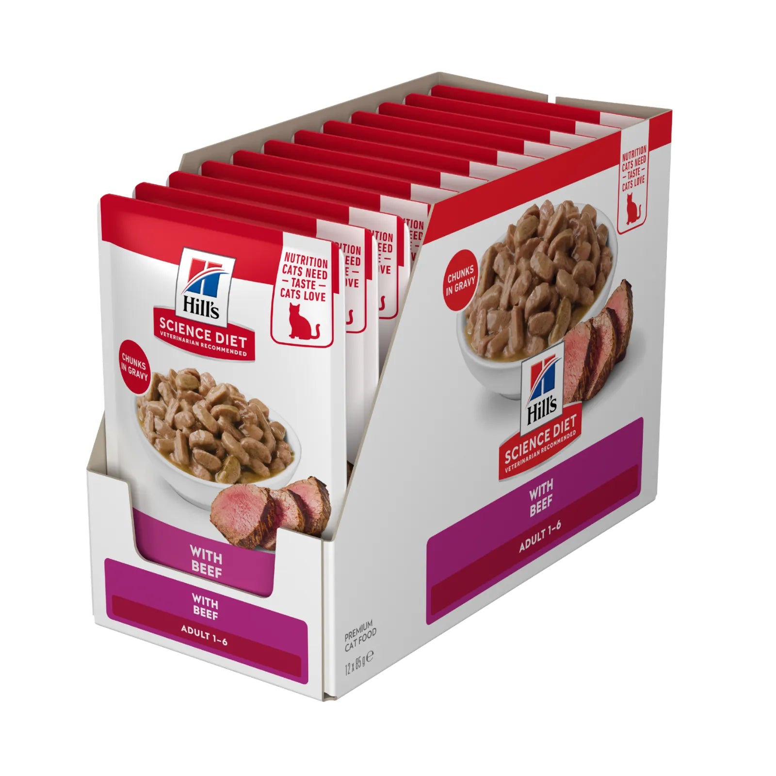 Hill's Science Diet Adult Beef Cat Food Pouch
