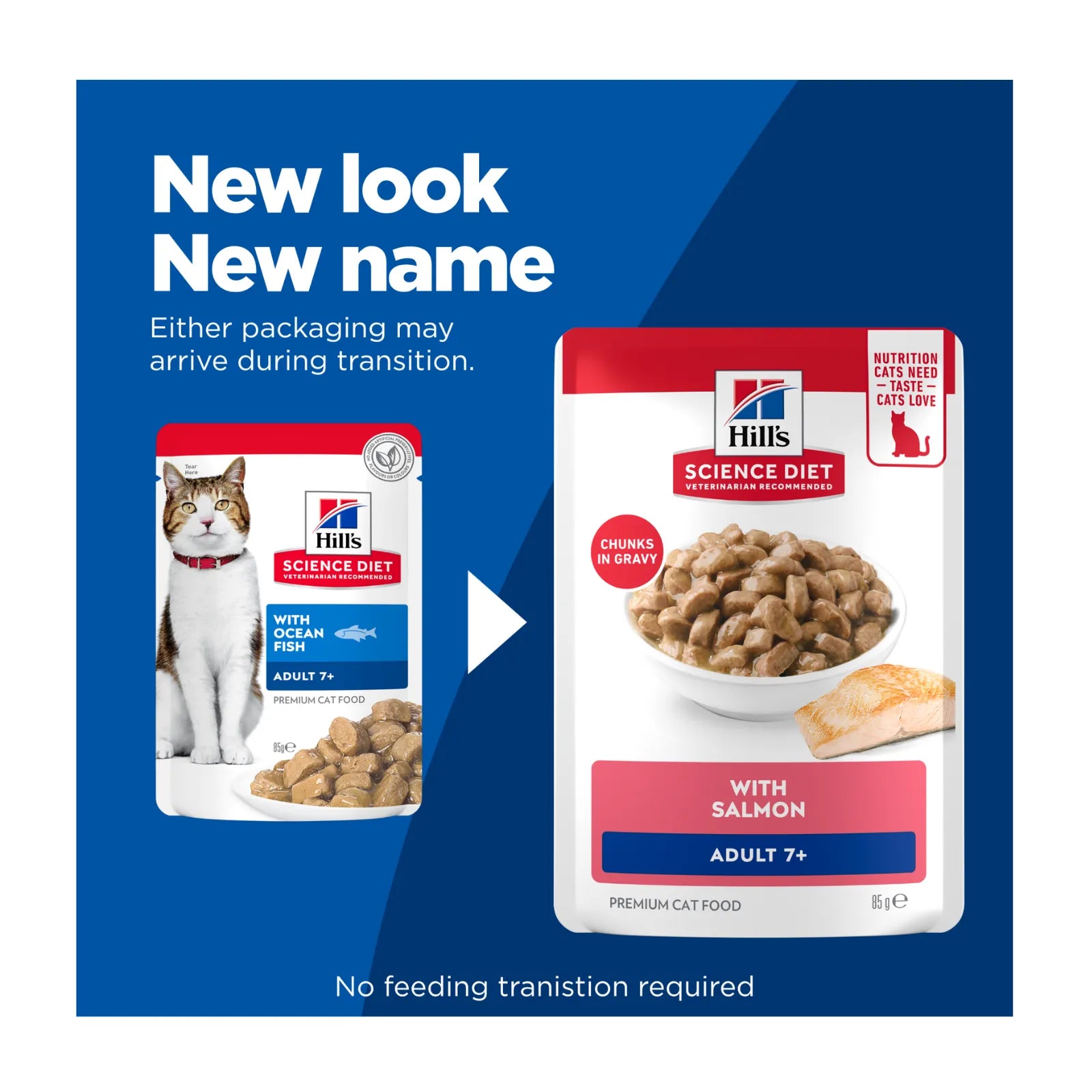Hill's Science Diet Cat Food Pouch Adult 7+ Ocean Fish
