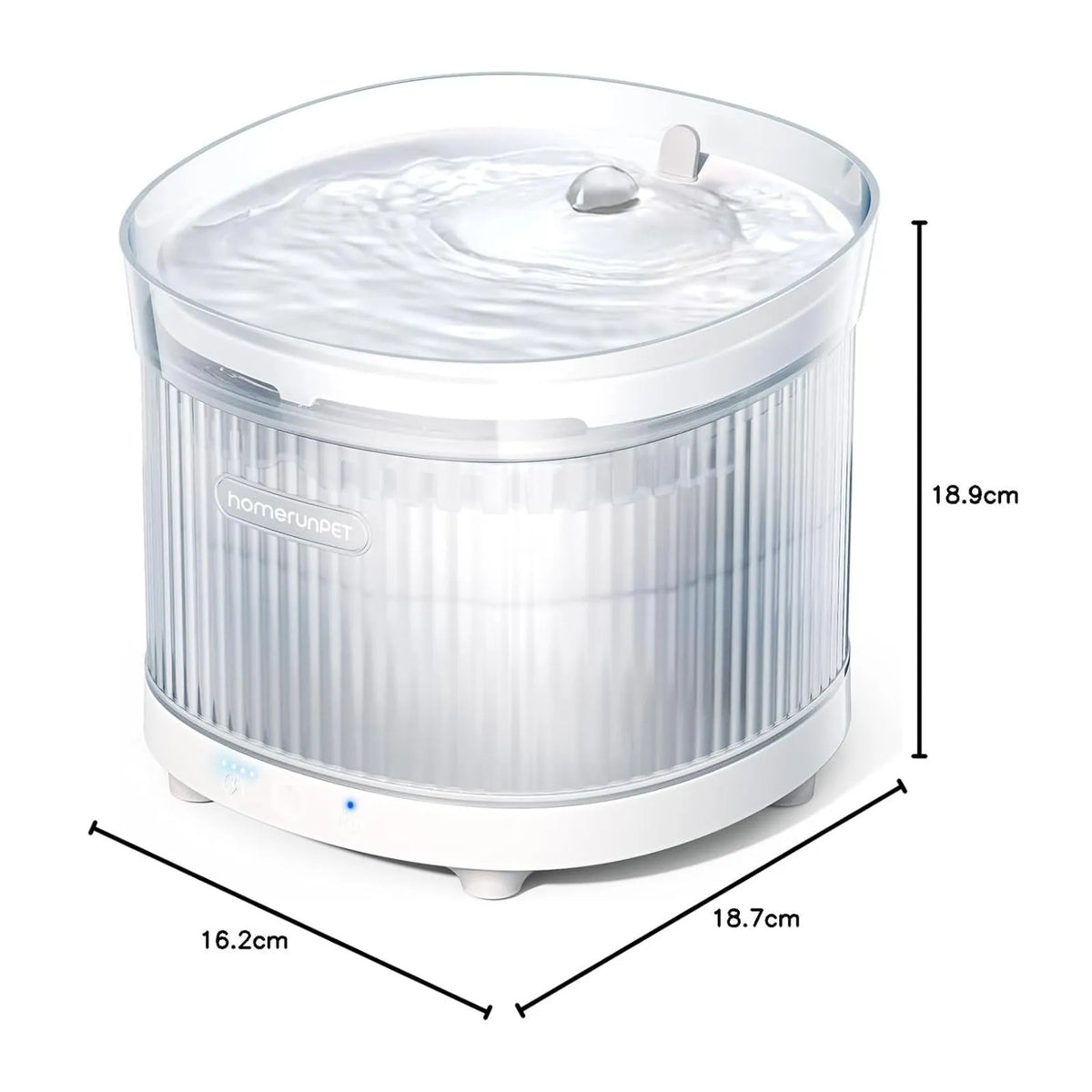 Homerunpet Wireless Pet Water Fountain - White