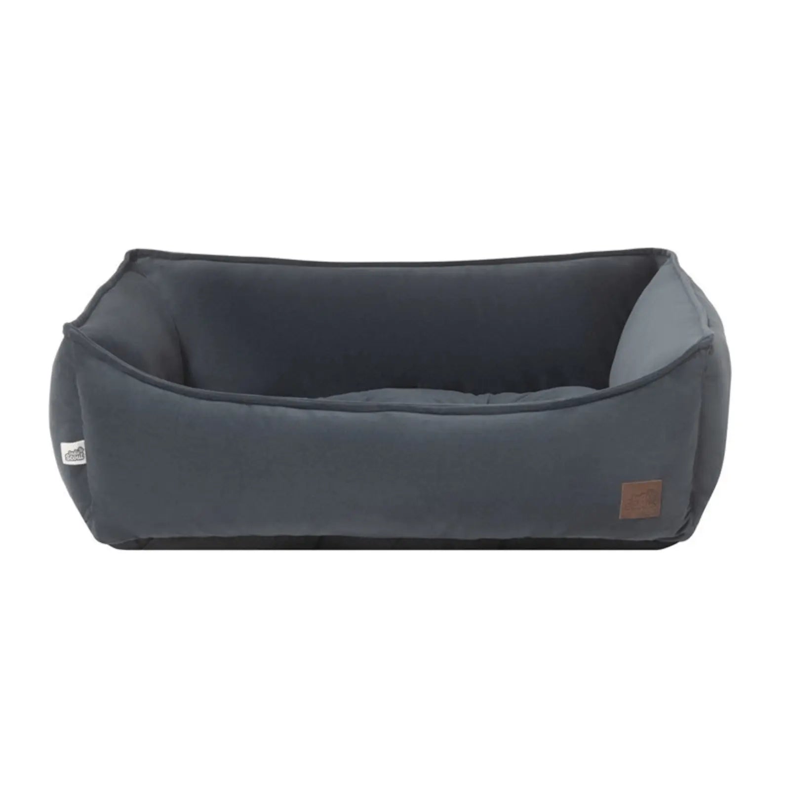 Indie and Scout Velvet Bolster Dog Bed - Kellyville Pets