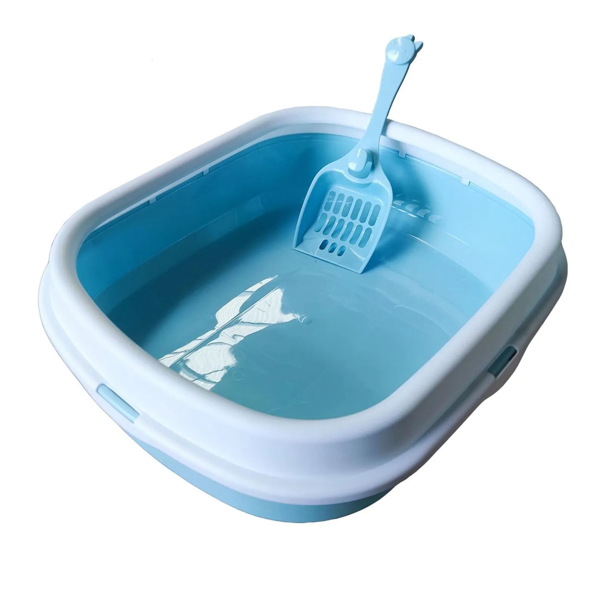iPetz Litter Tray With Lip & Scoop - Mixed Colours