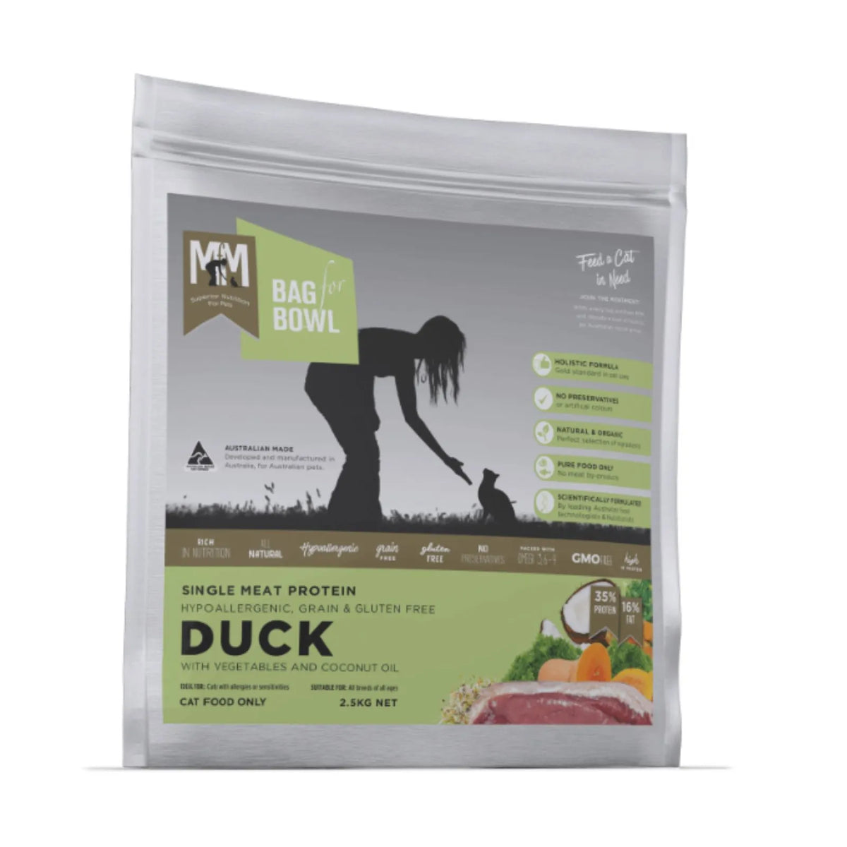 Meals for Meows Single Protein Duck Adult Cat Food - 2.5kg