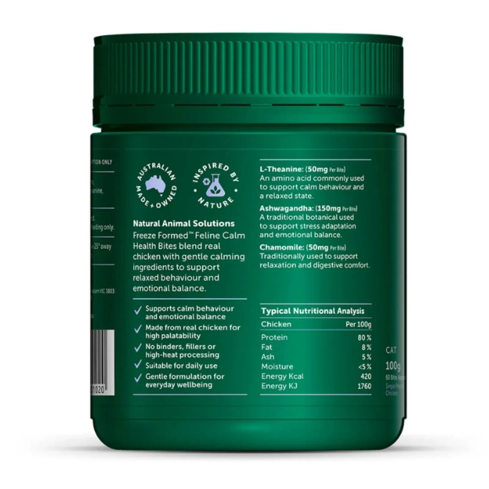 NAS Feline Calm Freeze Formed Health Bites - 100g (60pc)