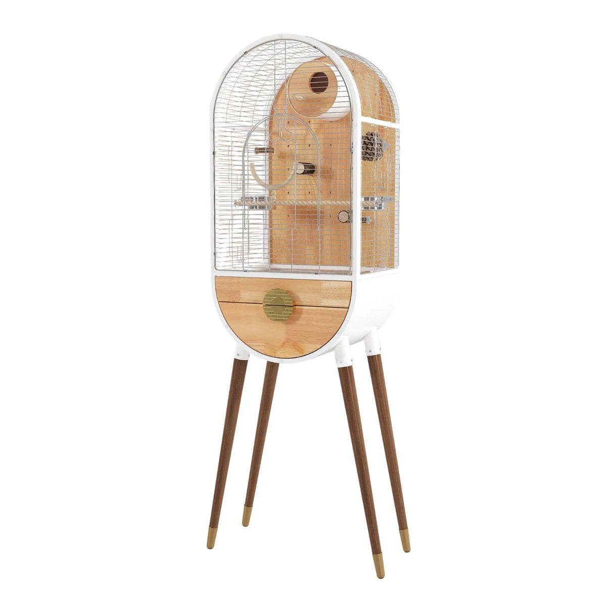 Petoria Capsule - Mid-Century Modern Bird Enclosure