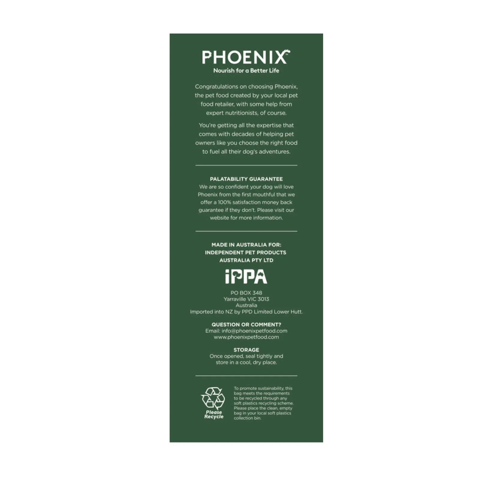 Phoenix Dog Food Adult Lamb with Sweet Potato