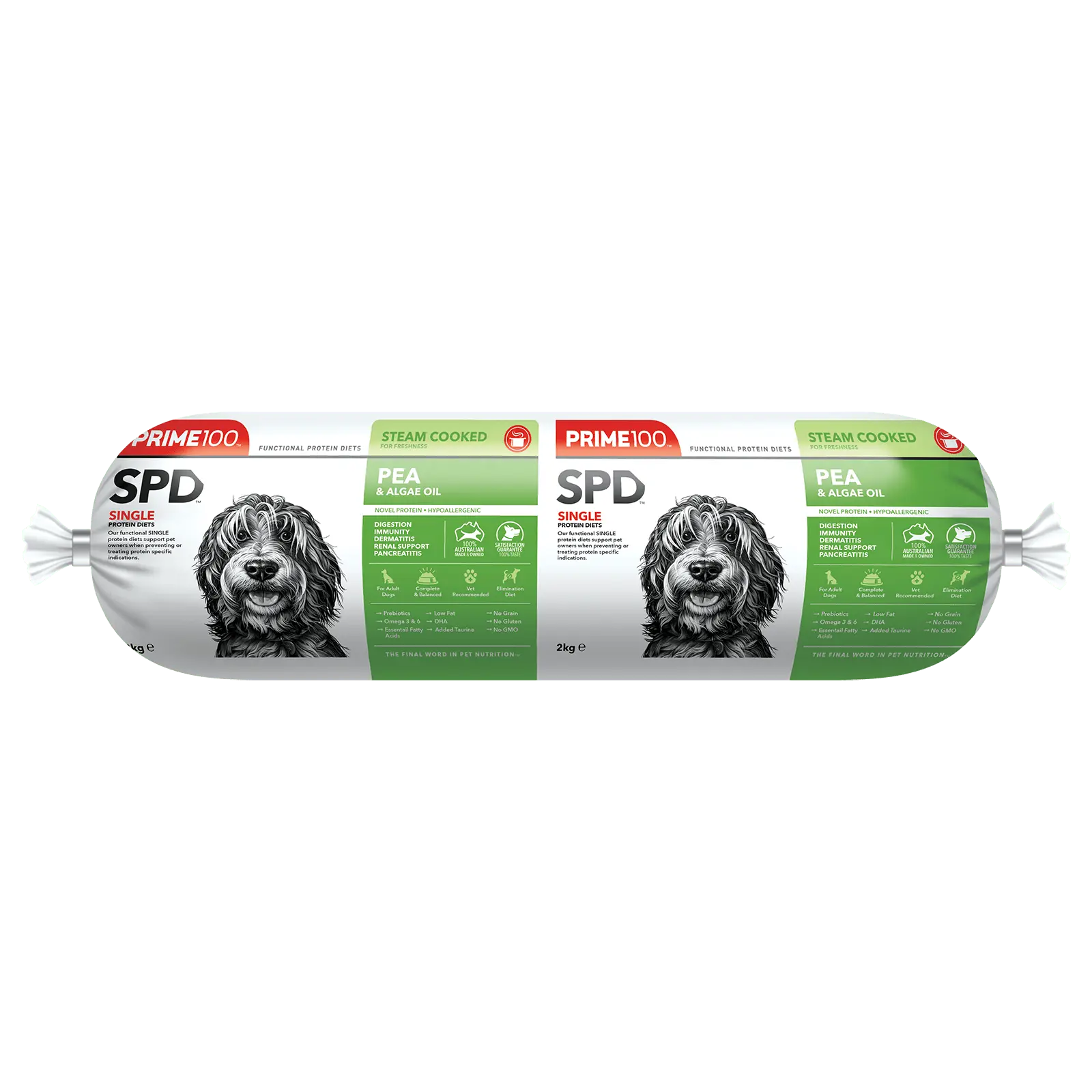 Prime100 Dog Food Roll A/F 200V Pea & Algae Oil - Kellyville Pets