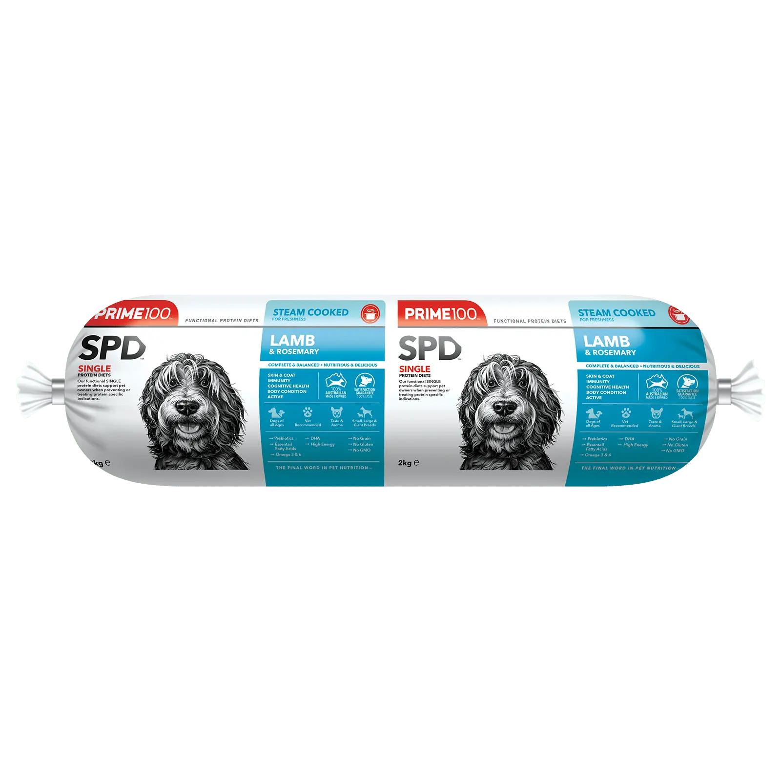 Prime100 Dog Food Roll SPD Lamb & Rosemary - Kellyville Pets