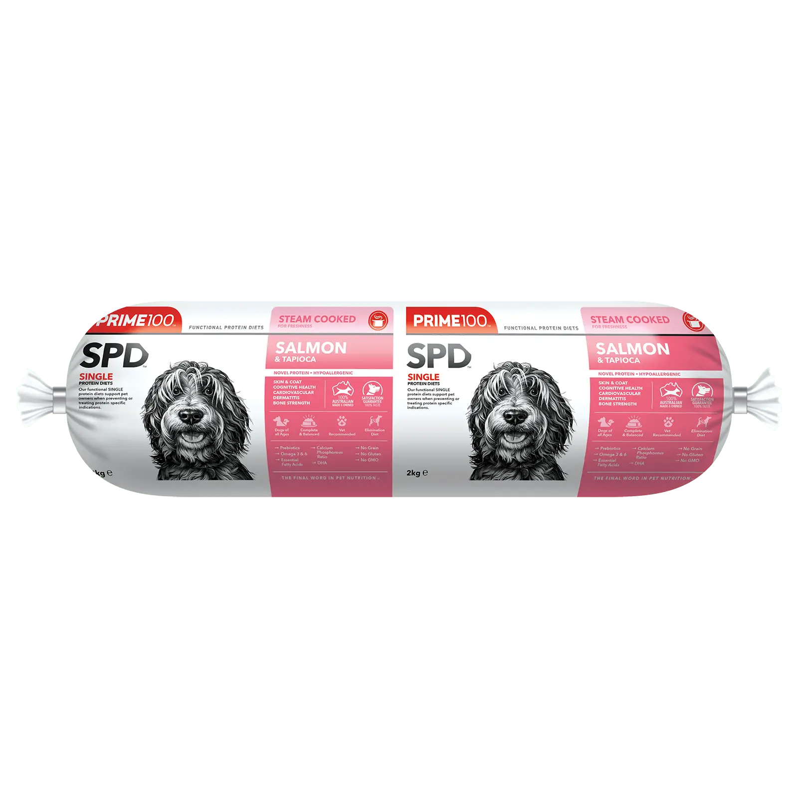 Prime100 Dog Food Roll SPD Salmon & Tapioca - Kellyville Pets