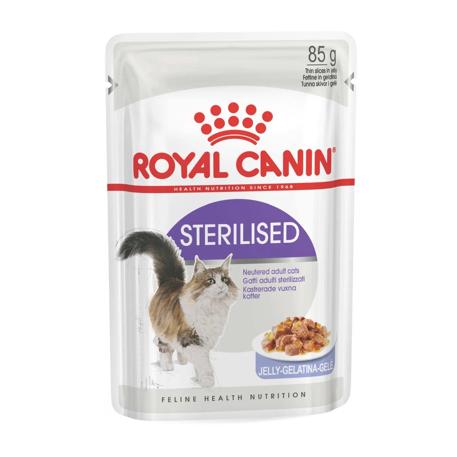 Royal Canin Cat Food Pouch Sterilised Adult in Jelly - 85g x 12