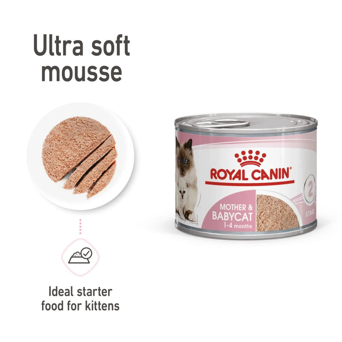 Royal Canin Kitten Food Can Mother & Baby - 195g x 12