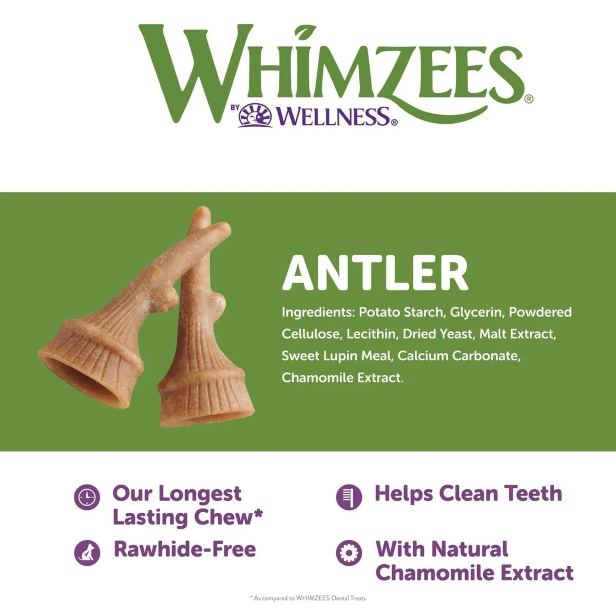 Whimzees Occupy Antlers Small 24pk