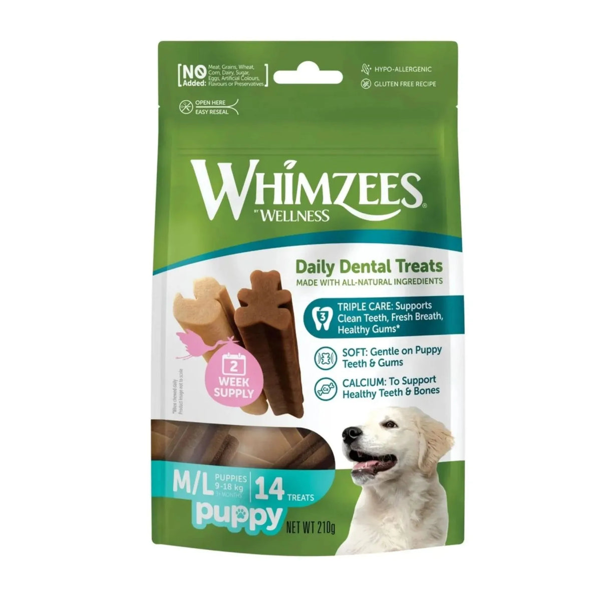 Whimzees Puppy M/L 14pk