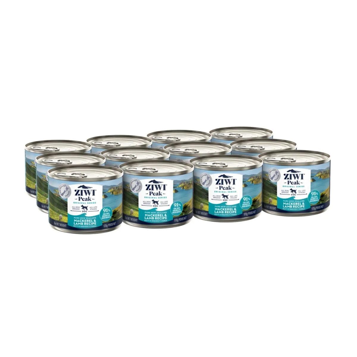 Ziwi Peak Dog Food Can Mackerel & Lamb - 170g x 12