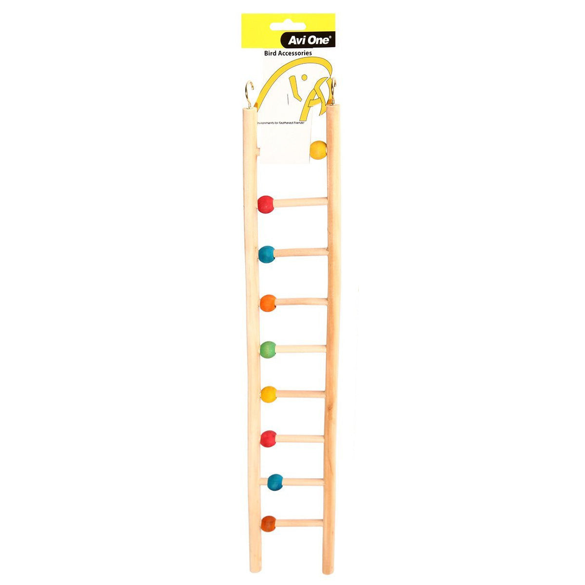 Avi One Bird Toy Ladder 9 Rung with Beads