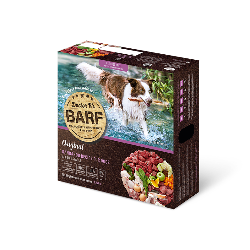 Doctor B's Barf Raw Dog Food Kangaroo 2.72kg 12pk