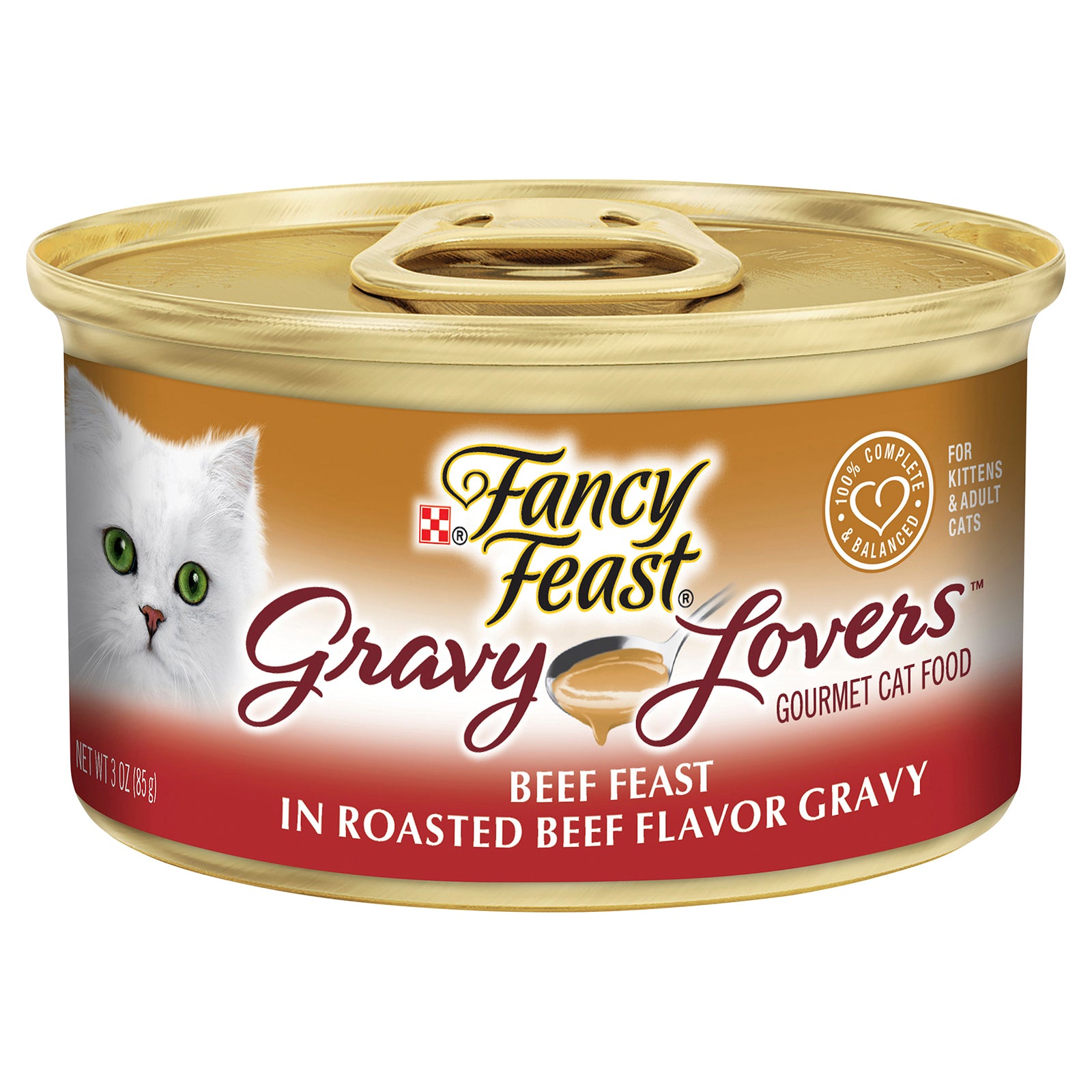 Fancy Feast Cat Food Can Adult Gravy Lovers Beef Feast
