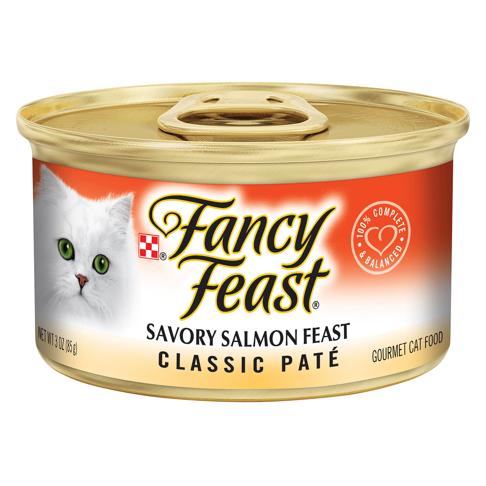 Fancy Feast Cat Food Can Adult Pate Savoury Salmon Feast Classic