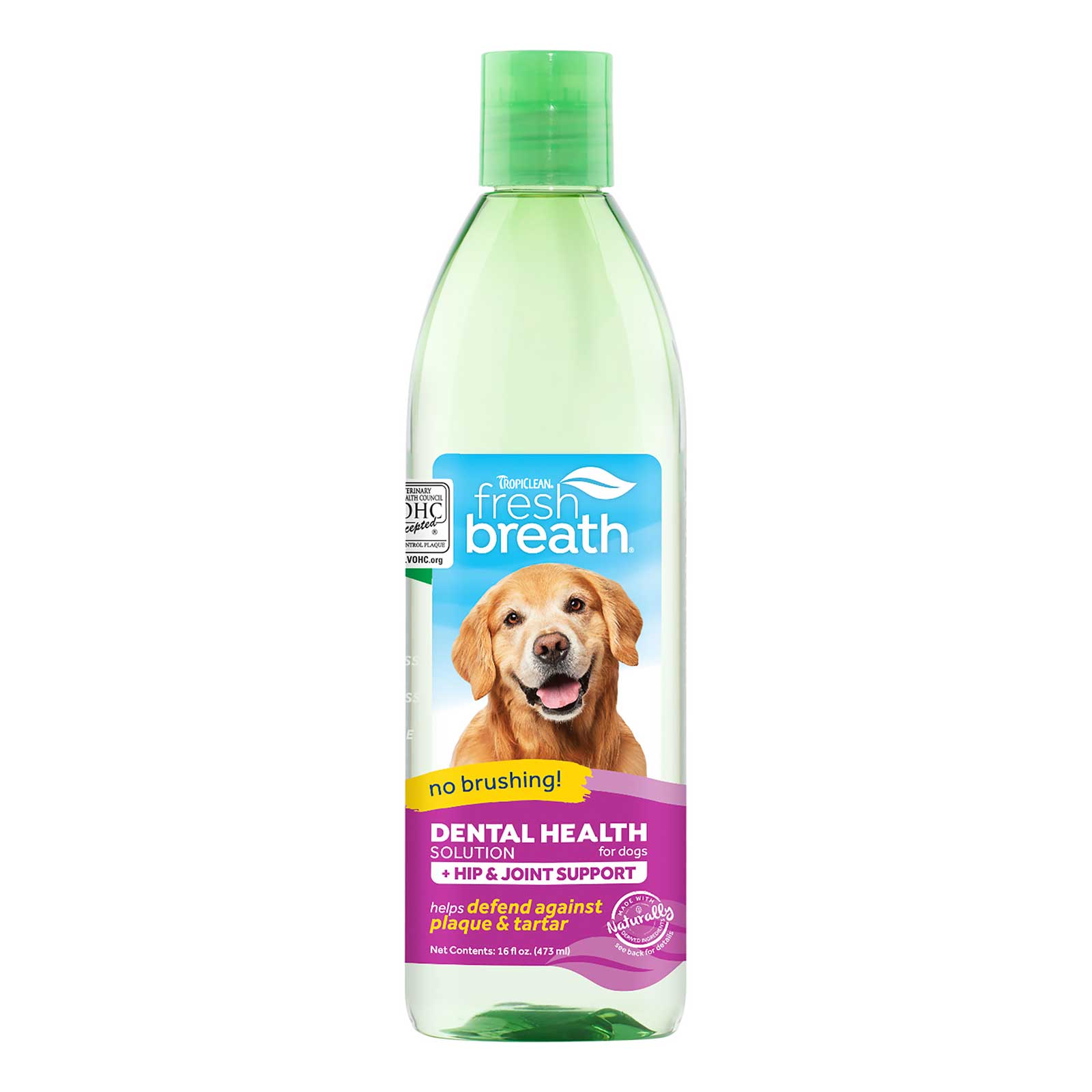TropiClean Fresh Breath Dental Health Solution for Dogs Plus Hip & Joint