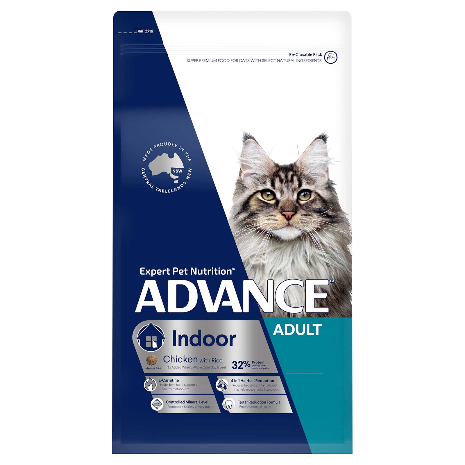 Advance Cat Food Adult Indoor Chicken with Rice