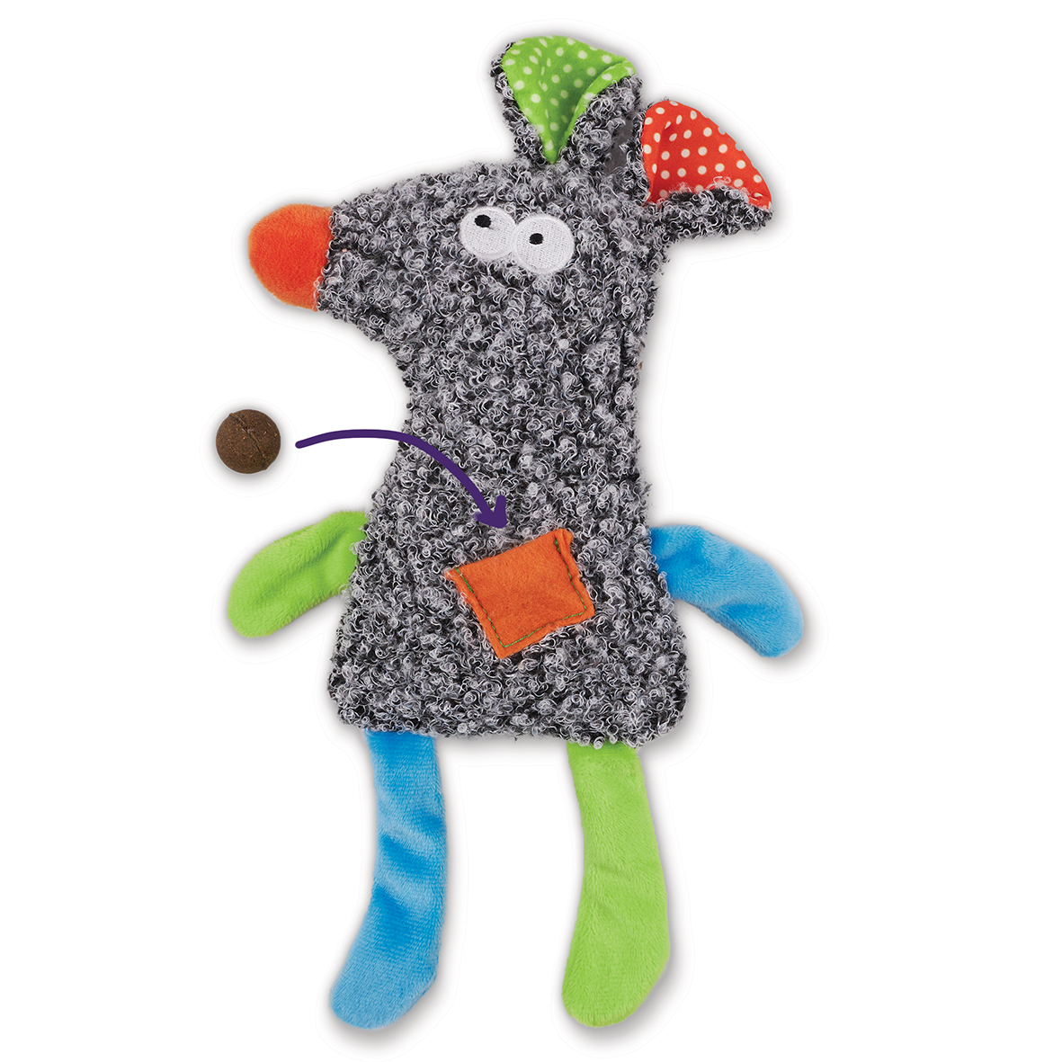 Kazoo Cat Toy Crinkle Mouse