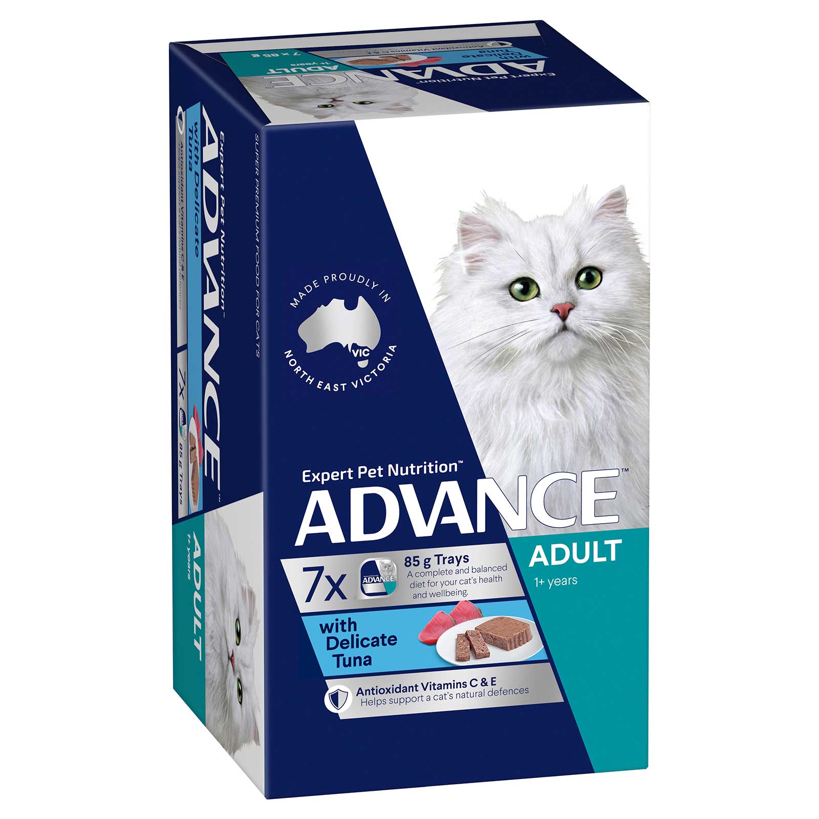 Advance Cat Food Tray Adult with Delicate Tuna