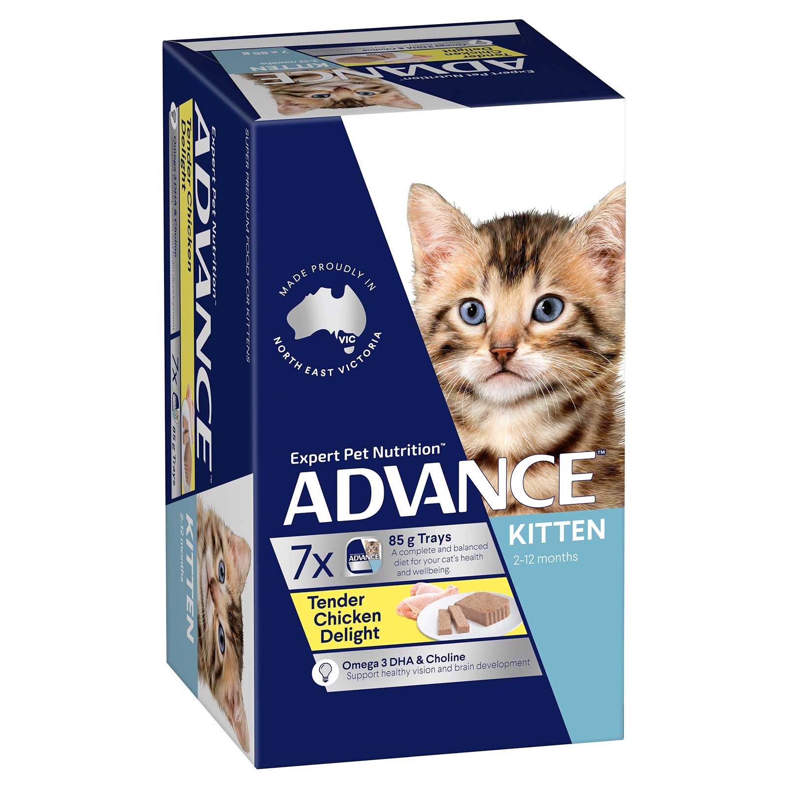Advance Cat Food Tray Kitten Tender Chicken Delight